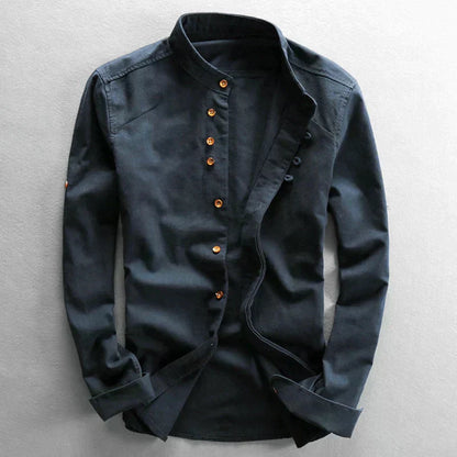 Men's Elegant Shirt | Stand-Up Collar