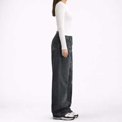 Wide Leg Boyfriend Jeans Women