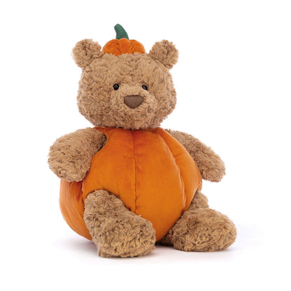 Brown Pumpkin Bear Plush Toy