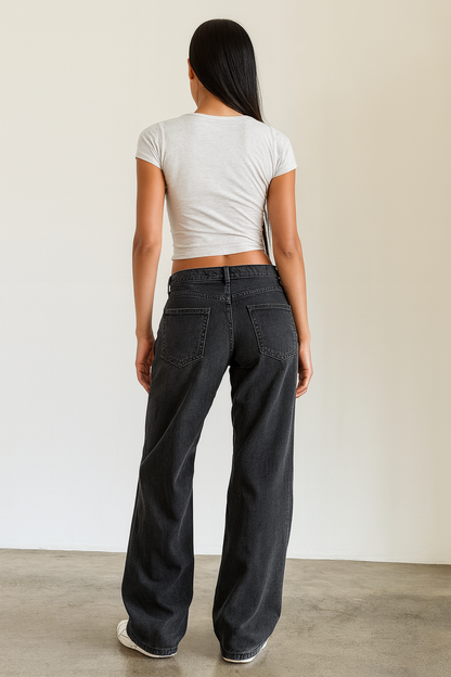 Women's Casual Low Rise Baggy Fit Jeans | Relaxed Fit