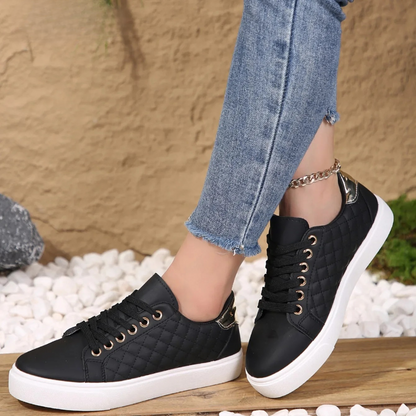 Women's Round Head Trainers | Flat