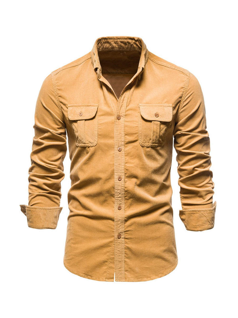 Men's Casual Long Sleeve Shirt | with Flap Pockets
