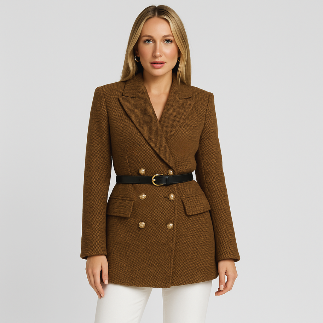 Women's Tweed Coat | Belt