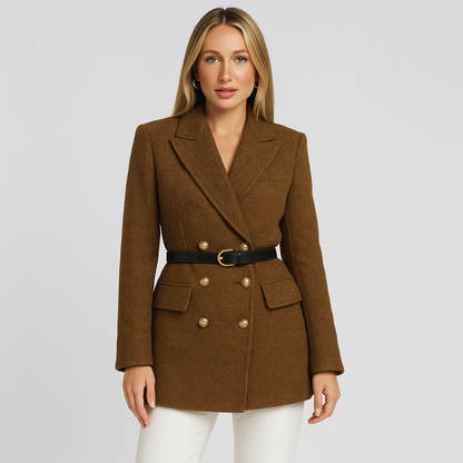 Women's Tweed Coat | Belt