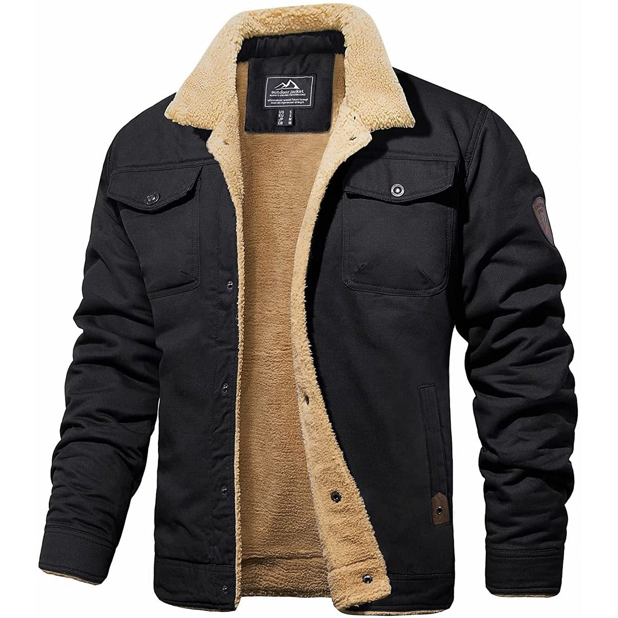 Men's Warm Sherpa-Lined Jacket | Winter
