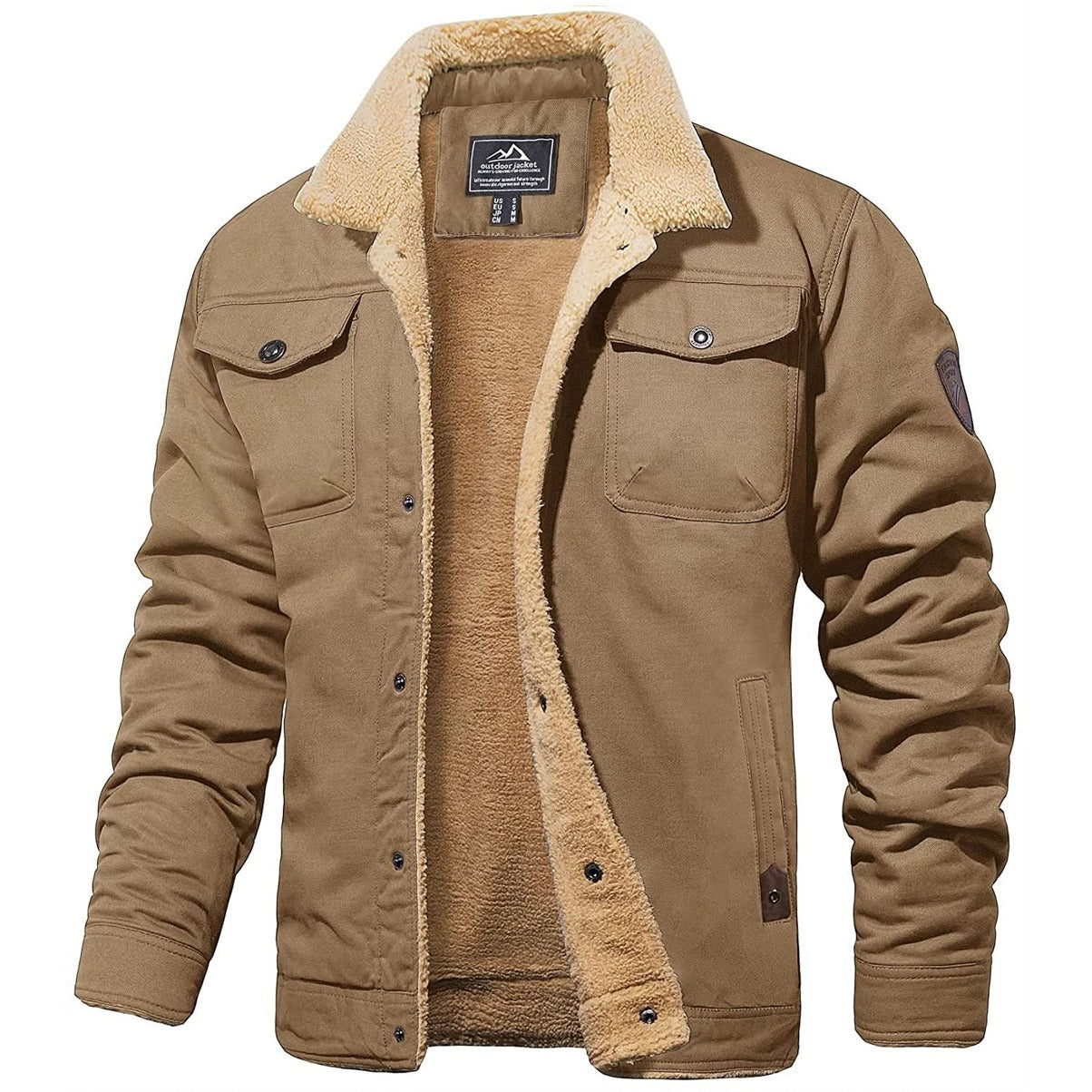 Men's Warm Sherpa-Lined Jacket | Winter