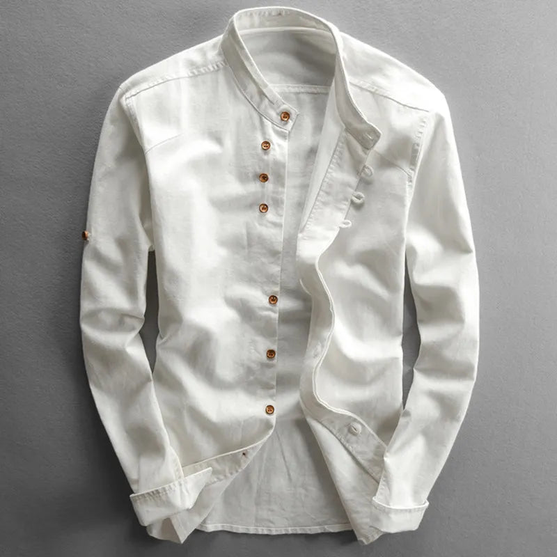 Men's Elegant Shirt | Stand-Up Collar