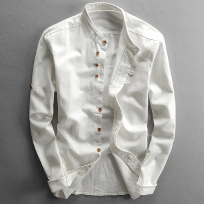Men's Elegant Shirt | Stand-Up Collar