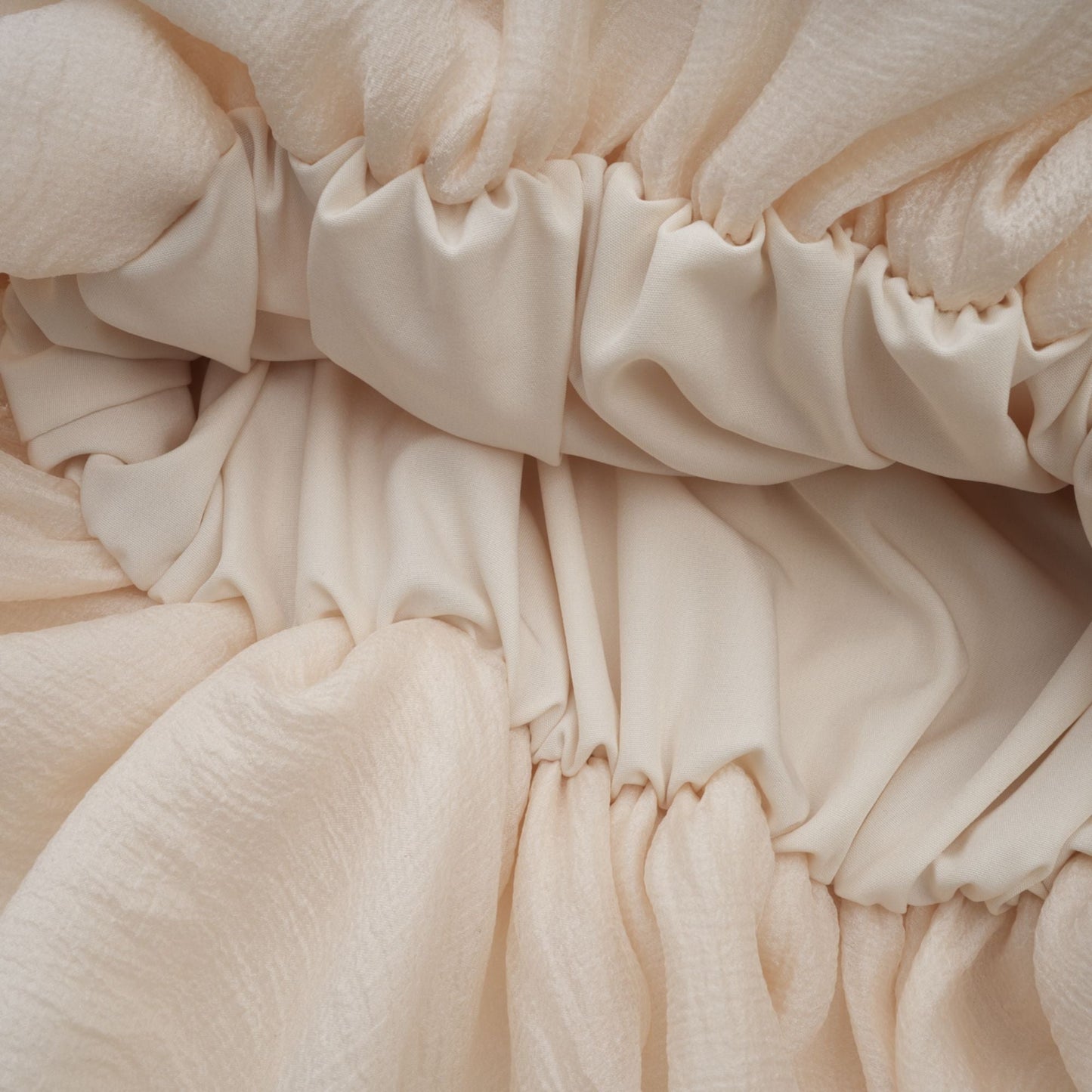 Cream Ruffled Mini Dress with Floral Detailing for Women - Sonia