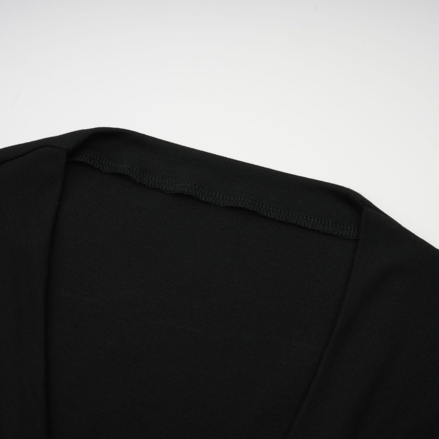 Black Ruched Crop Top with Open Front for Women - Gioia