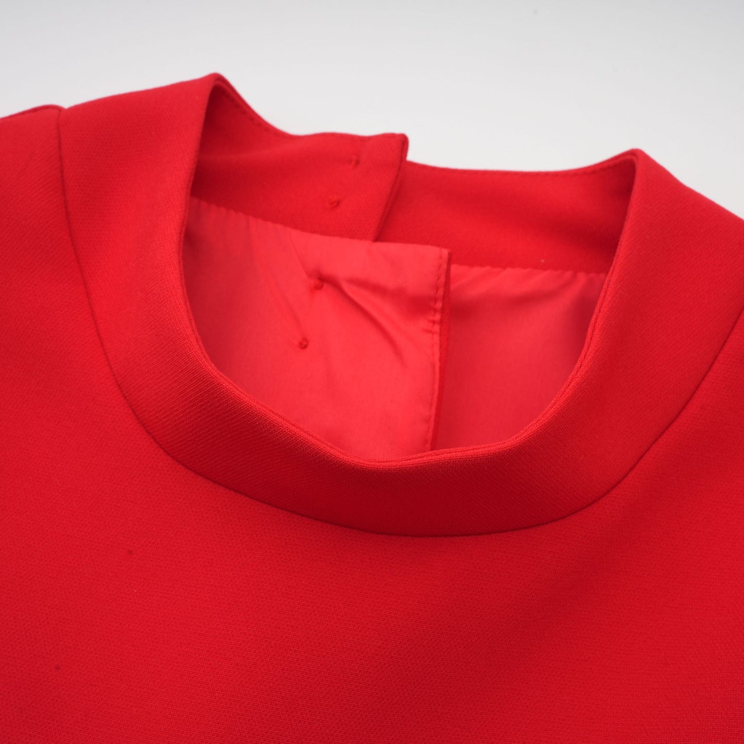 Cherry Red Mini Dress with Back Bow Detail for Women - Irene