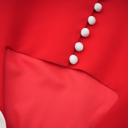 Cherry Red Mini Dress with Back Bow Detail for Women - Irene