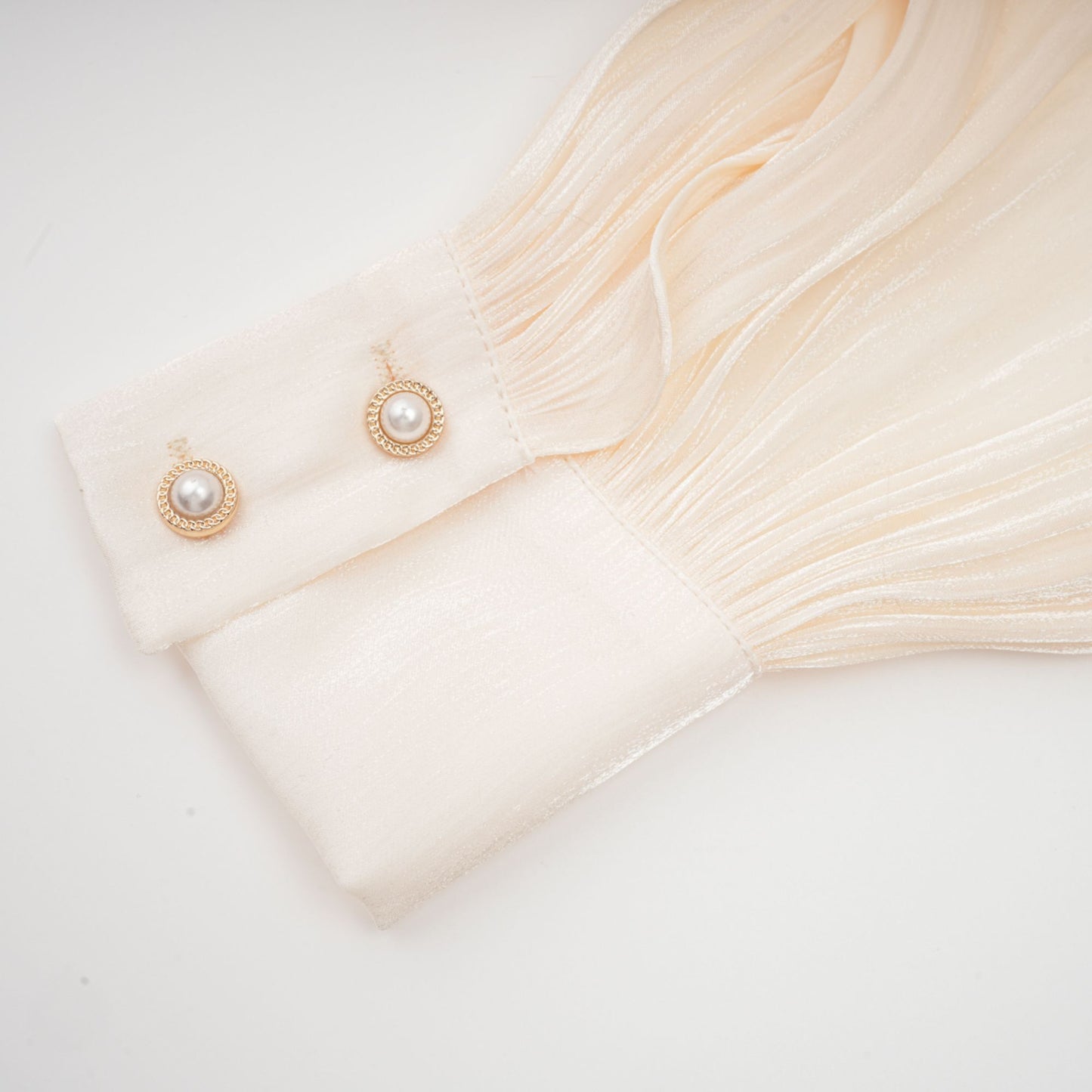 Peach Pleated Blouse with Belt for Women - Lara