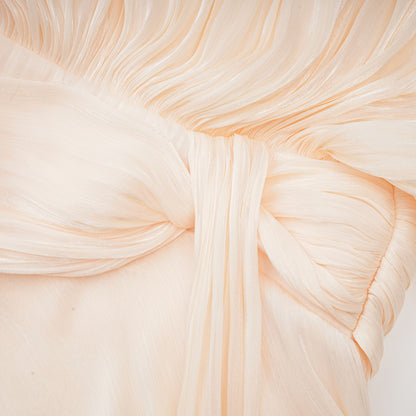 Ivory Pleated Mini Dress with Tie Waist for Women - Vittoria