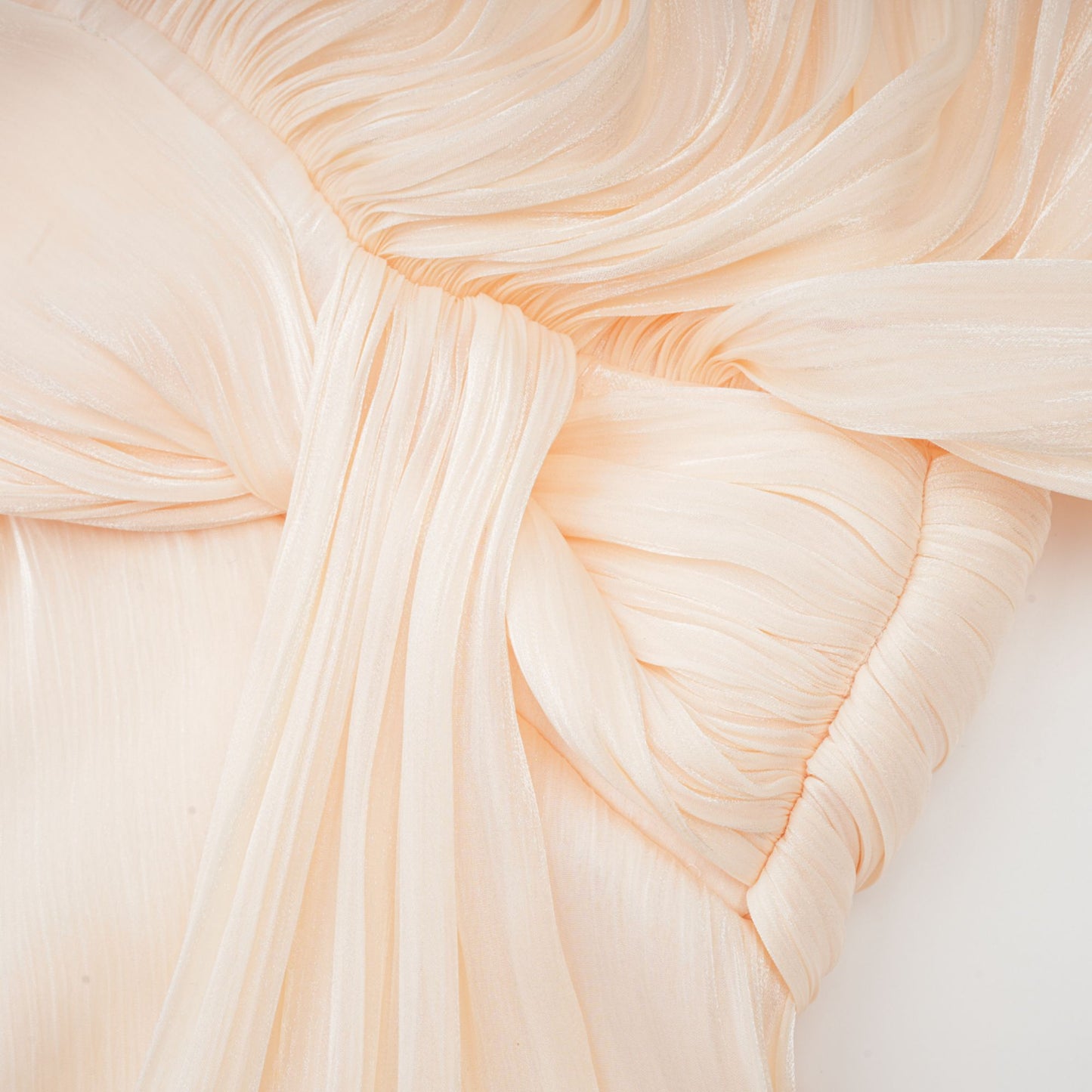 Peach Pleated Blouse with Belt for Women - Lara