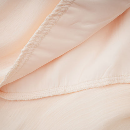 Peach Pleated Blouse with Belt for Women - Lara