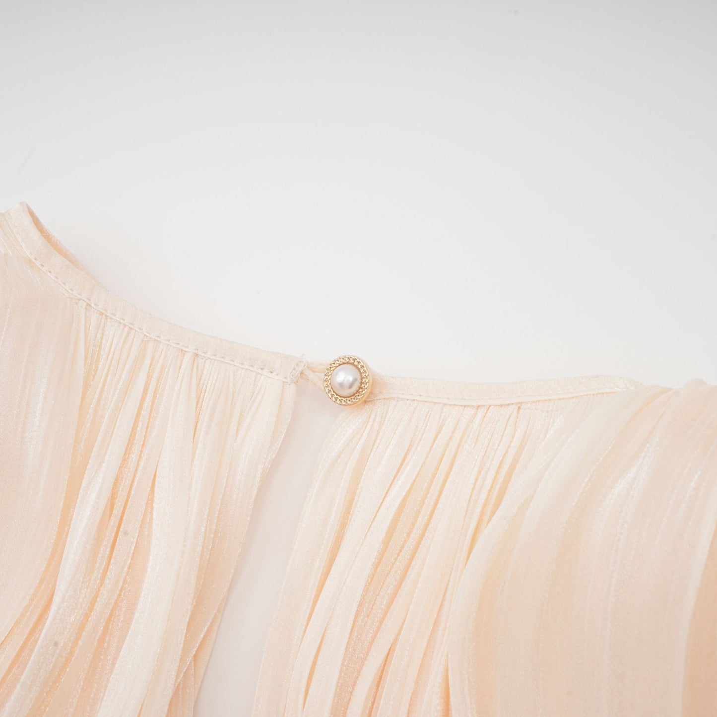 Peach Pleated Blouse with Belt for Women - Lara