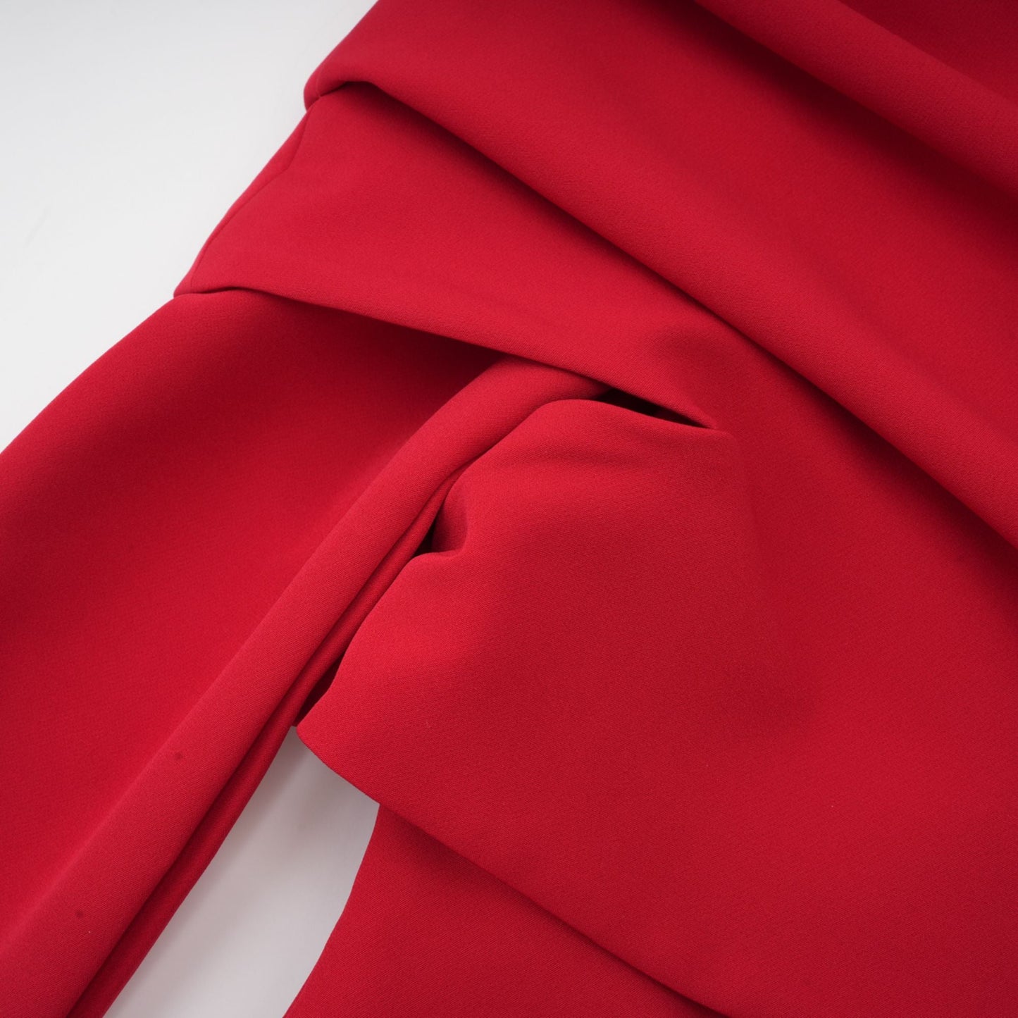 Cherry Red Off Shoulder Pleated Maxi Dress for Women - Serena