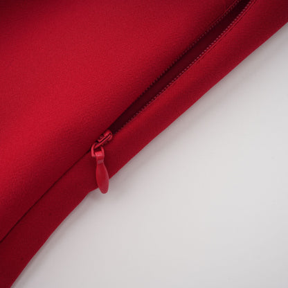 Cherry Red Off Shoulder Pleated Maxi Dress for Women - Serena