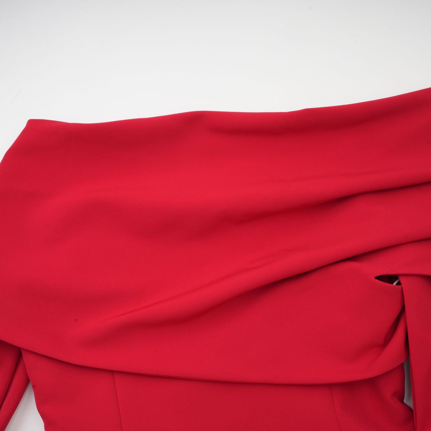 Cherry Red Off Shoulder Pleated Maxi Dress for Women - Serena