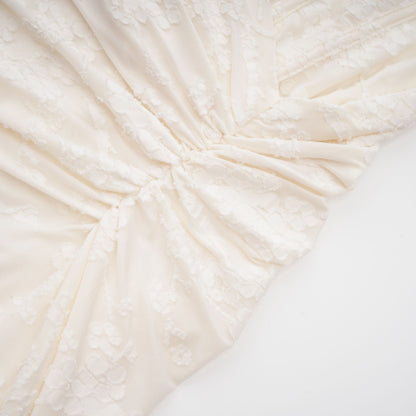 Ivory Lace Maxi Dress with Wide Straps for Women - Emma