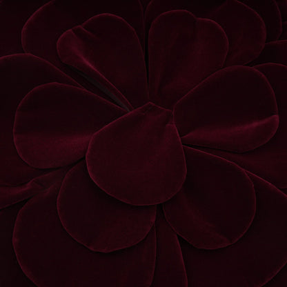 Burgundy Strapless Mini Dress with Velvet Flower Detailing for Women - Angelica