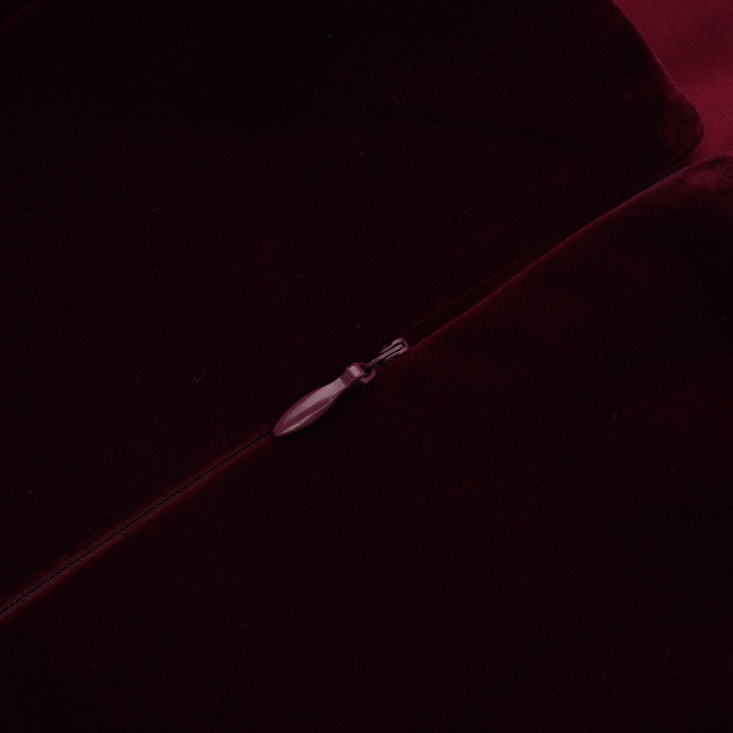 Burgundy Strapless Mini Dress with Velvet Flower Detailing for Women - Angelica