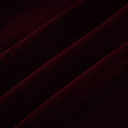 Burgundy Strapless Mini Dress with Velvet Flower Detailing for Women - Angelica