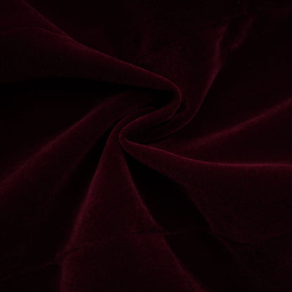 Burgundy Strapless Mini Dress with Velvet Flower Detailing for Women - Angelica