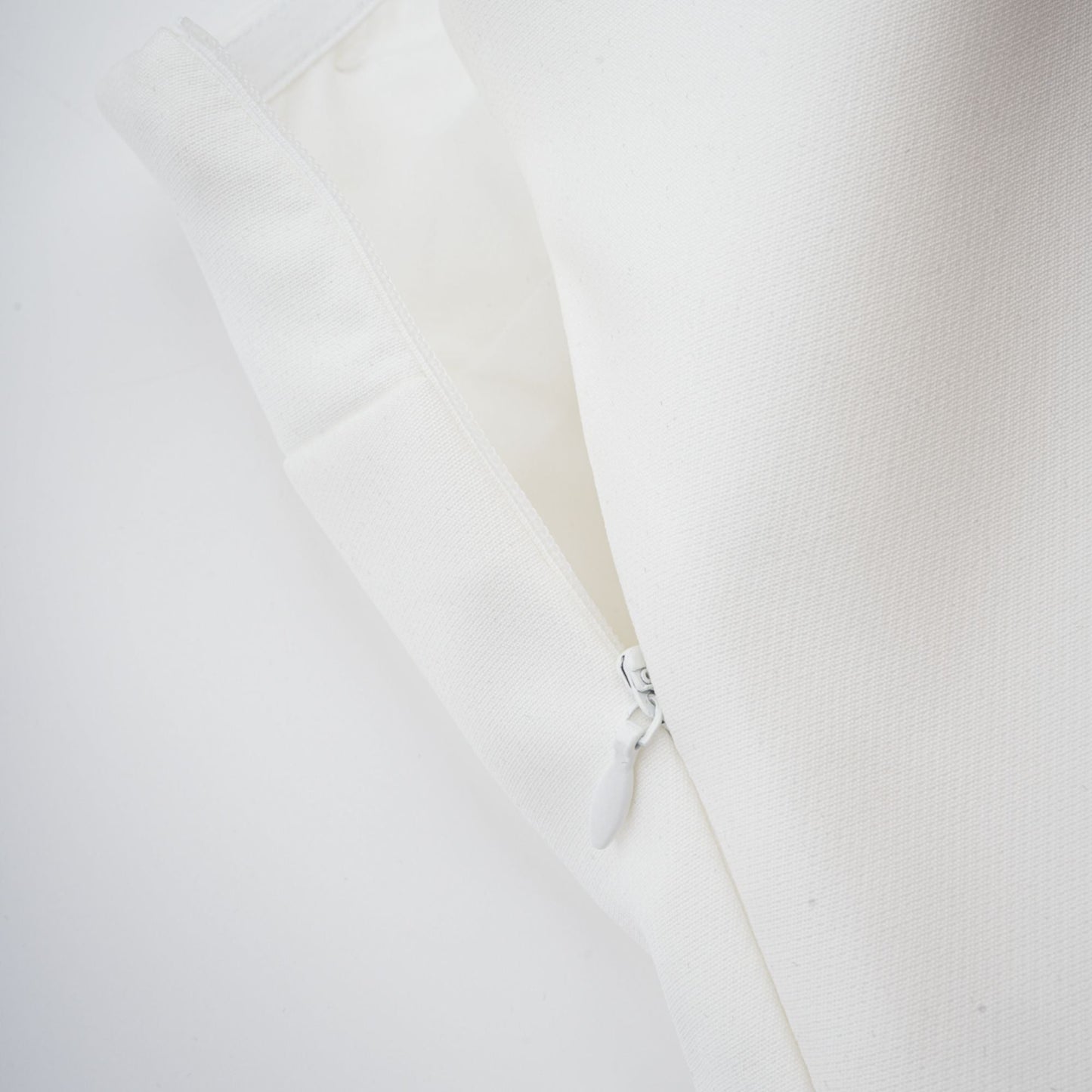 White Floral Appliqué Mini Dress with One Shoulder Strap for Women - Elena