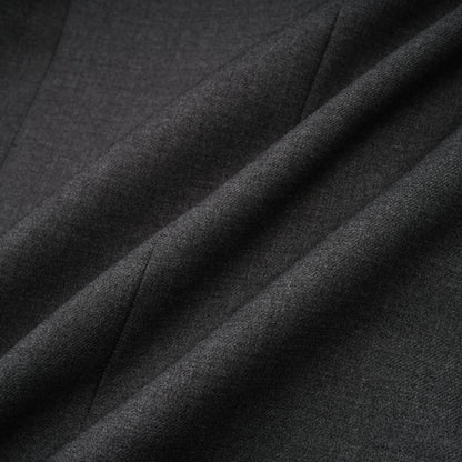 Charcoal Grey Lace Trim Blazer Jacket with Pockets for Women - Diana