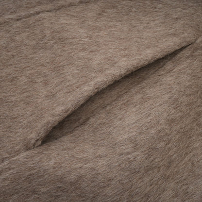 Beige Wool Coat with Faux Fur Collar for Women - Allegra