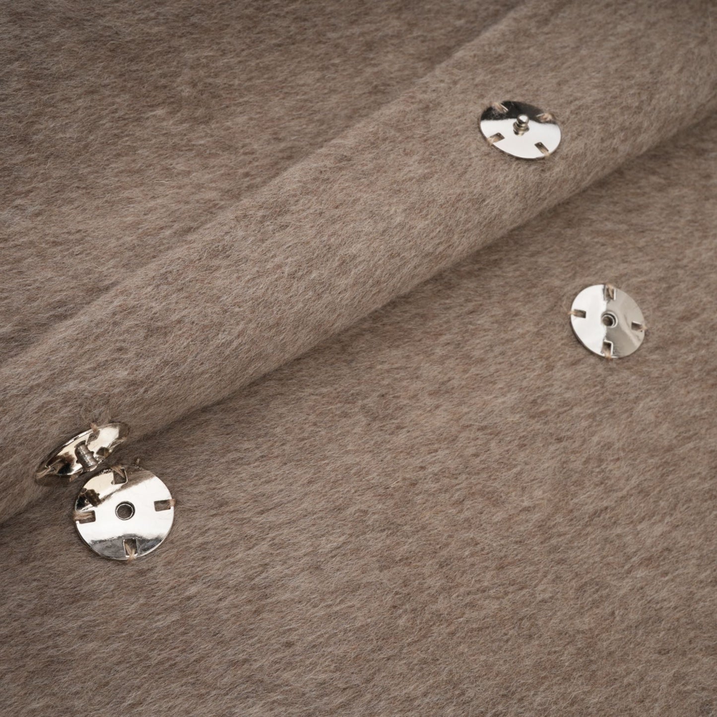 Beige Wool Coat with Faux Fur Collar for Women - Allegra