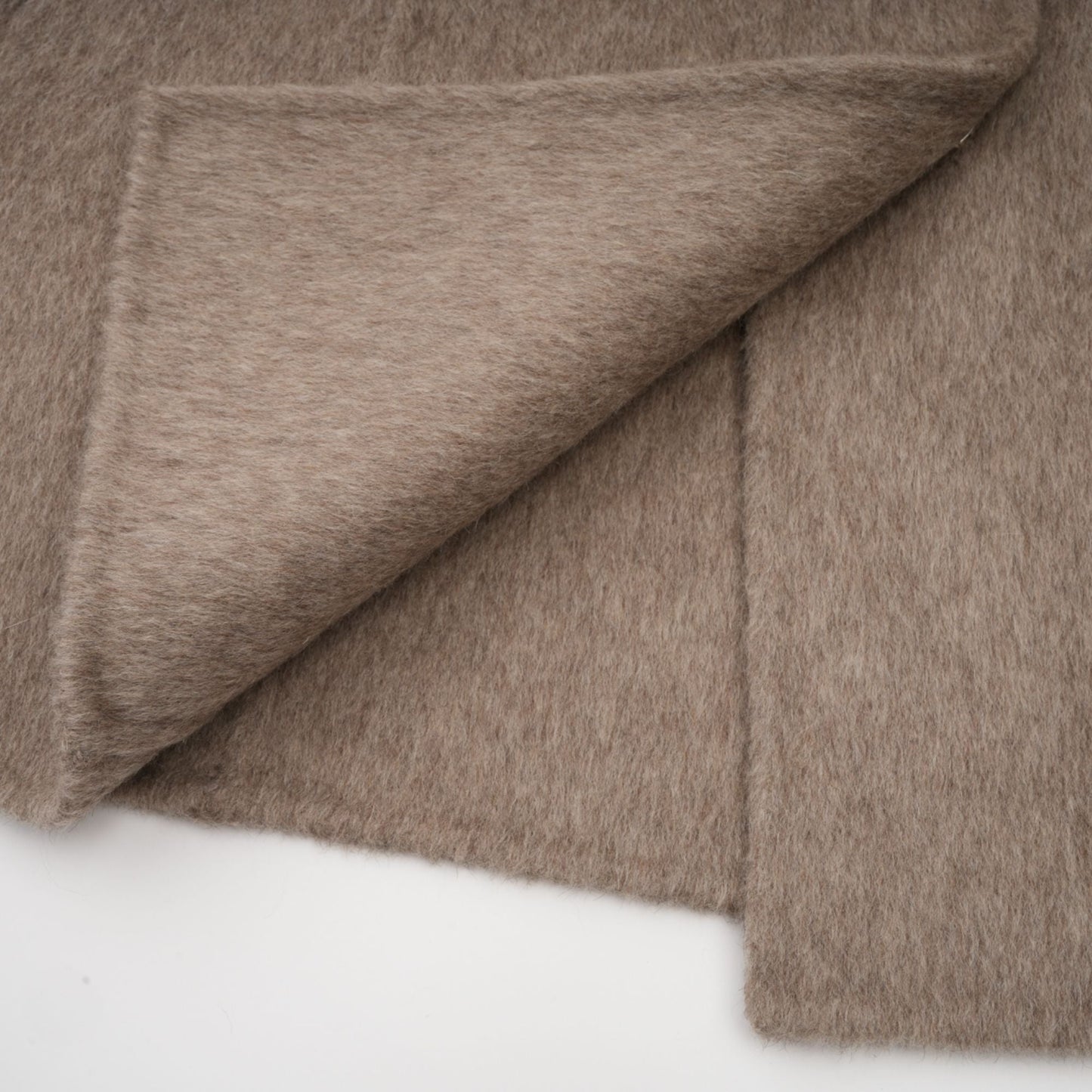 Beige Wool Coat with Faux Fur Collar for Women - Allegra