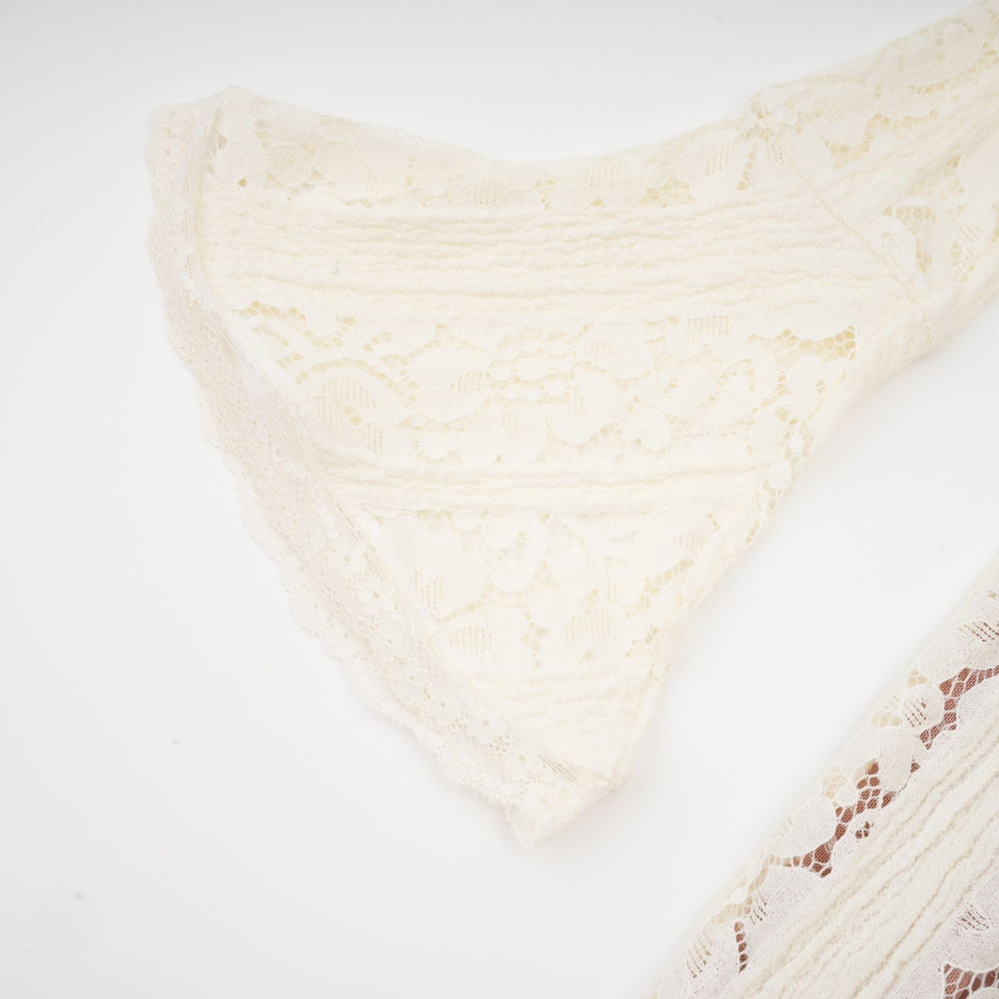 Ivory White Lace Maxi Dress with Off Shoulder Sleeves for Women - Lucrezia