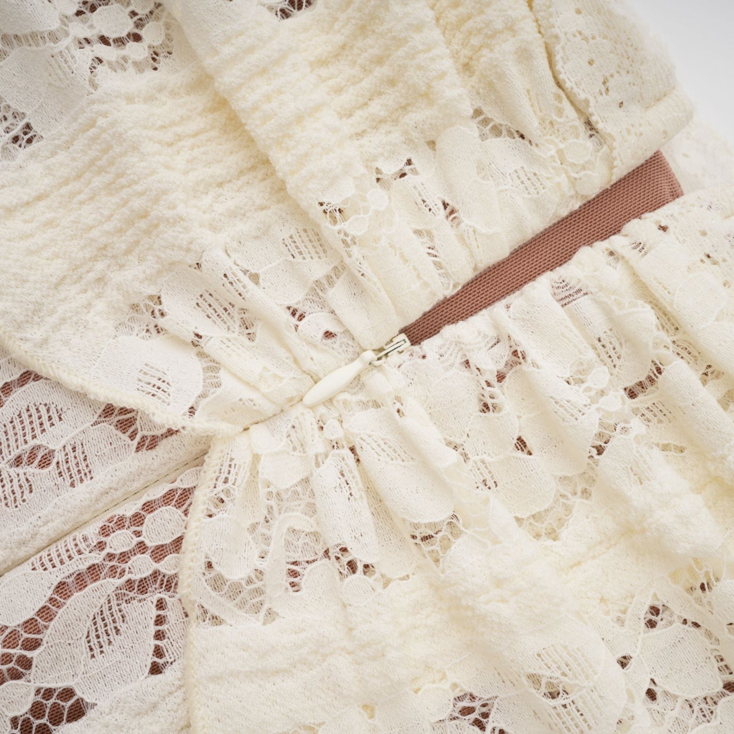 Ivory White Lace Maxi Dress with Off Shoulder Sleeves for Women - Lucrezia