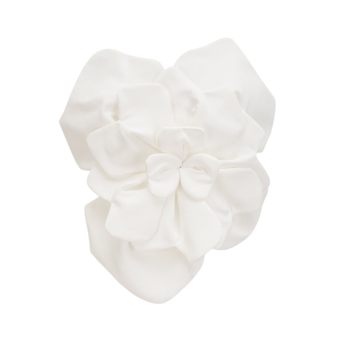 White Strapless Floral Top with 3D Appliqué for Women - Sibilla