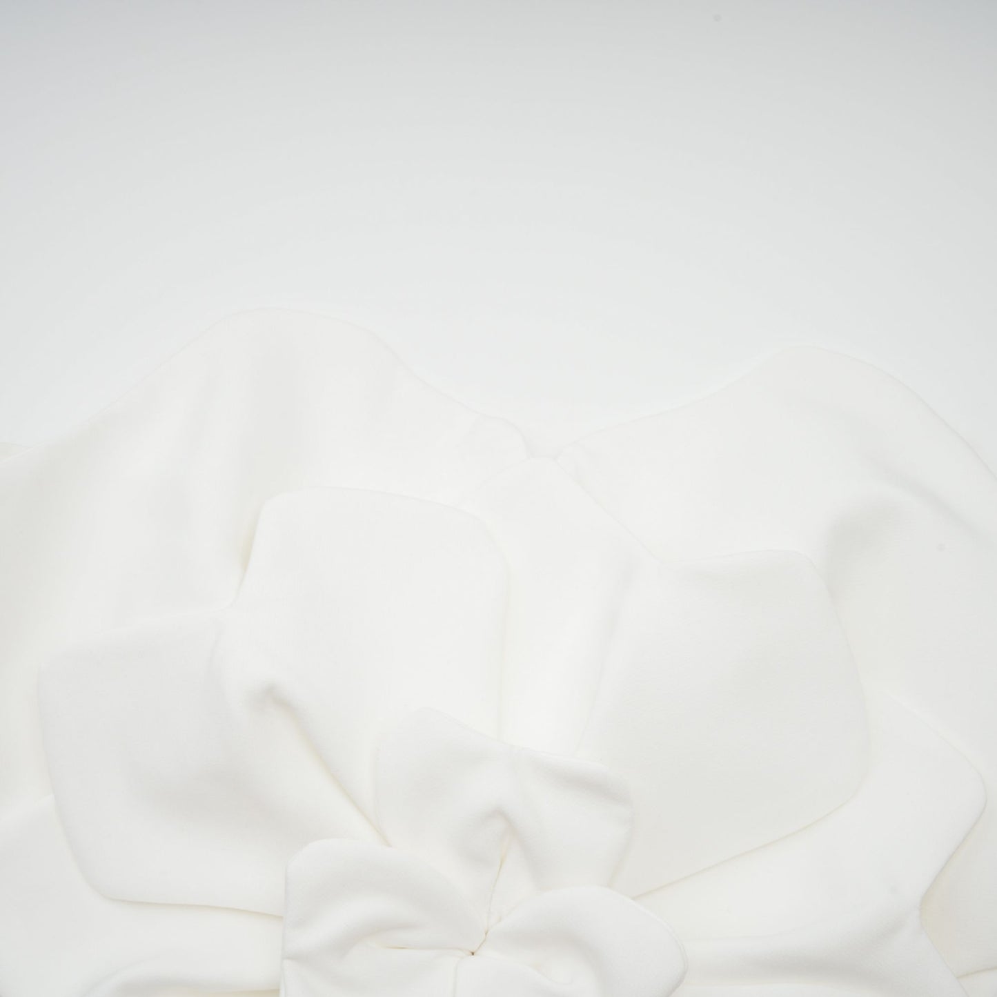 White Strapless Floral Top with 3D Appliqué for Women - Sibilla