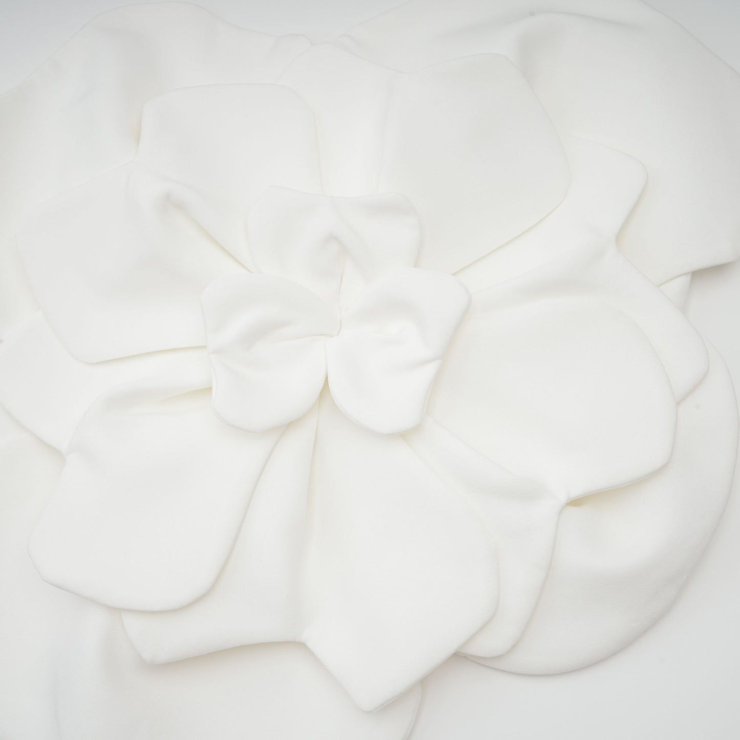 White Strapless Floral Top with 3D Appliqué for Women - Sibilla