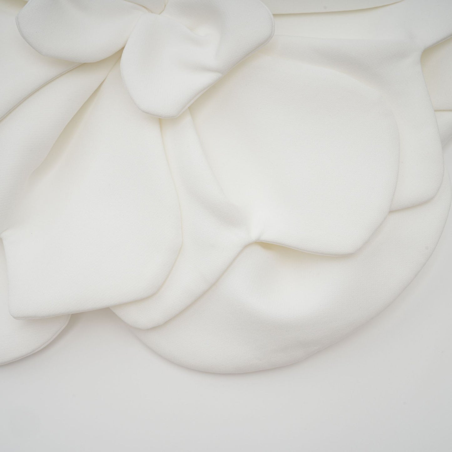 White Strapless Floral Top with 3D Appliqué for Women - Sibilla