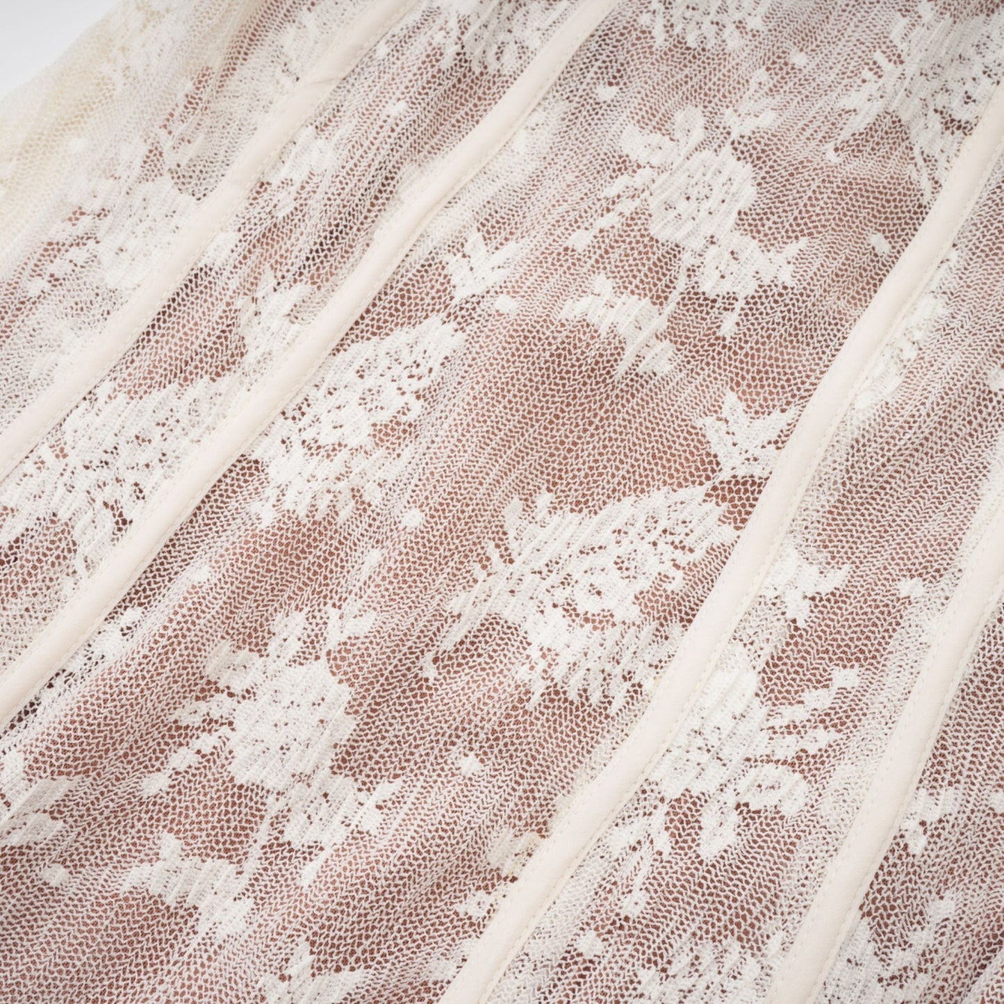 Ivory Lace Maxi Dress with Flared Sleeves for Women - Camilla