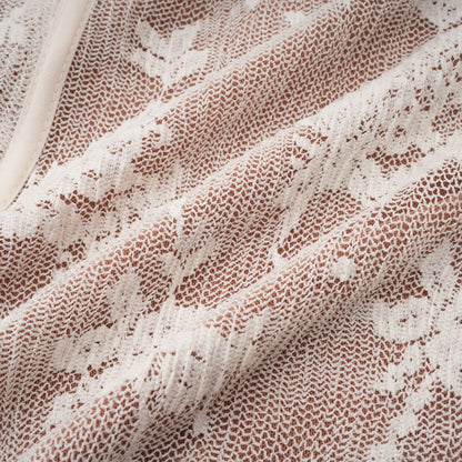 Ivory Lace Maxi Dress with Flared Sleeves for Women - Camilla