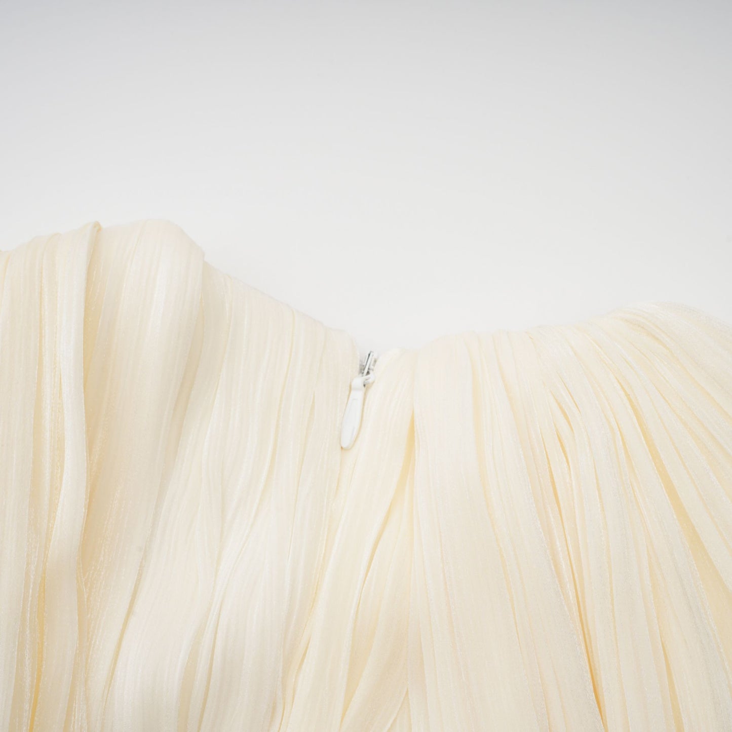 Ivory Pleated Mini Dress with Sash for Women - Elisa