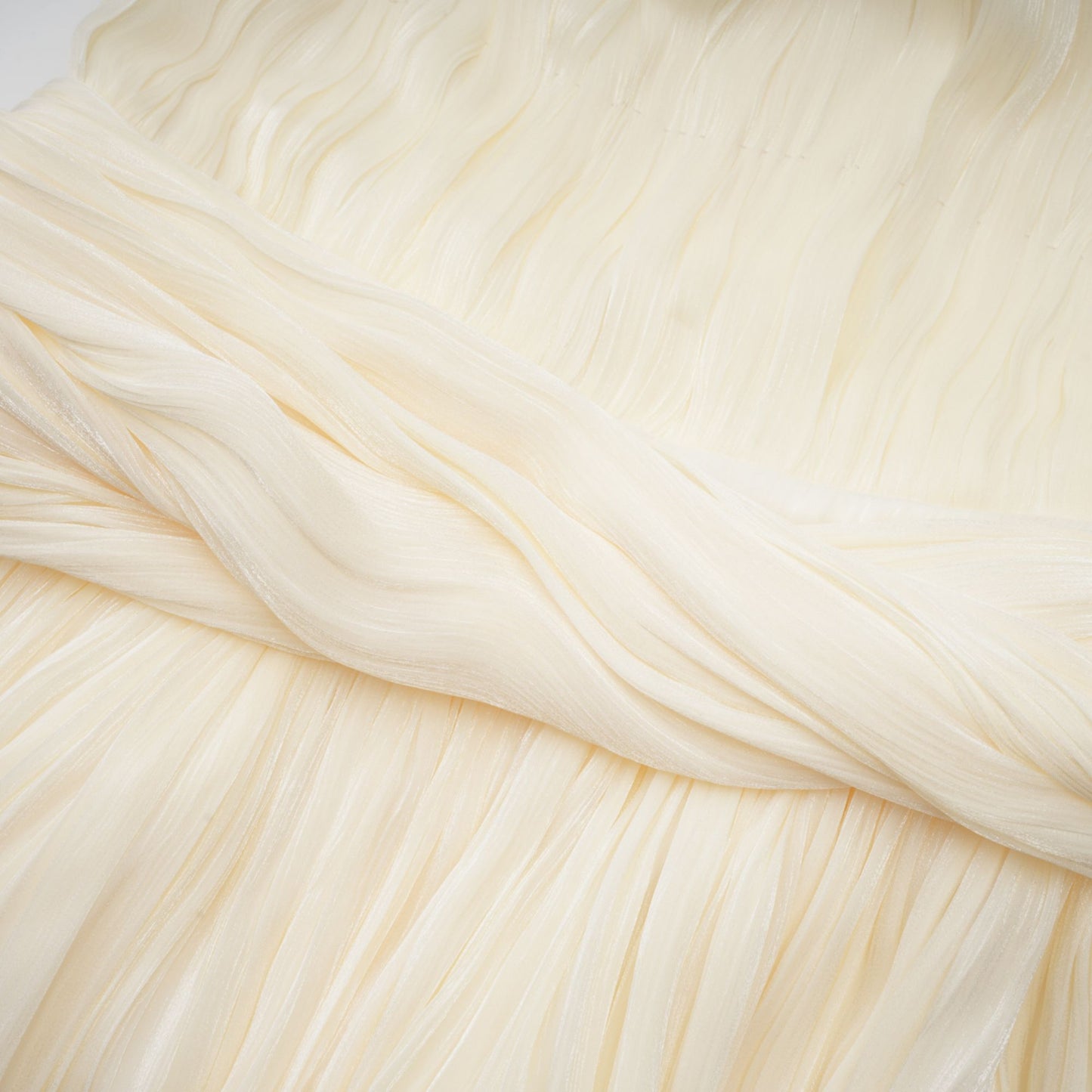 Ivory Pleated Mini Dress with Sash for Women - Elisa