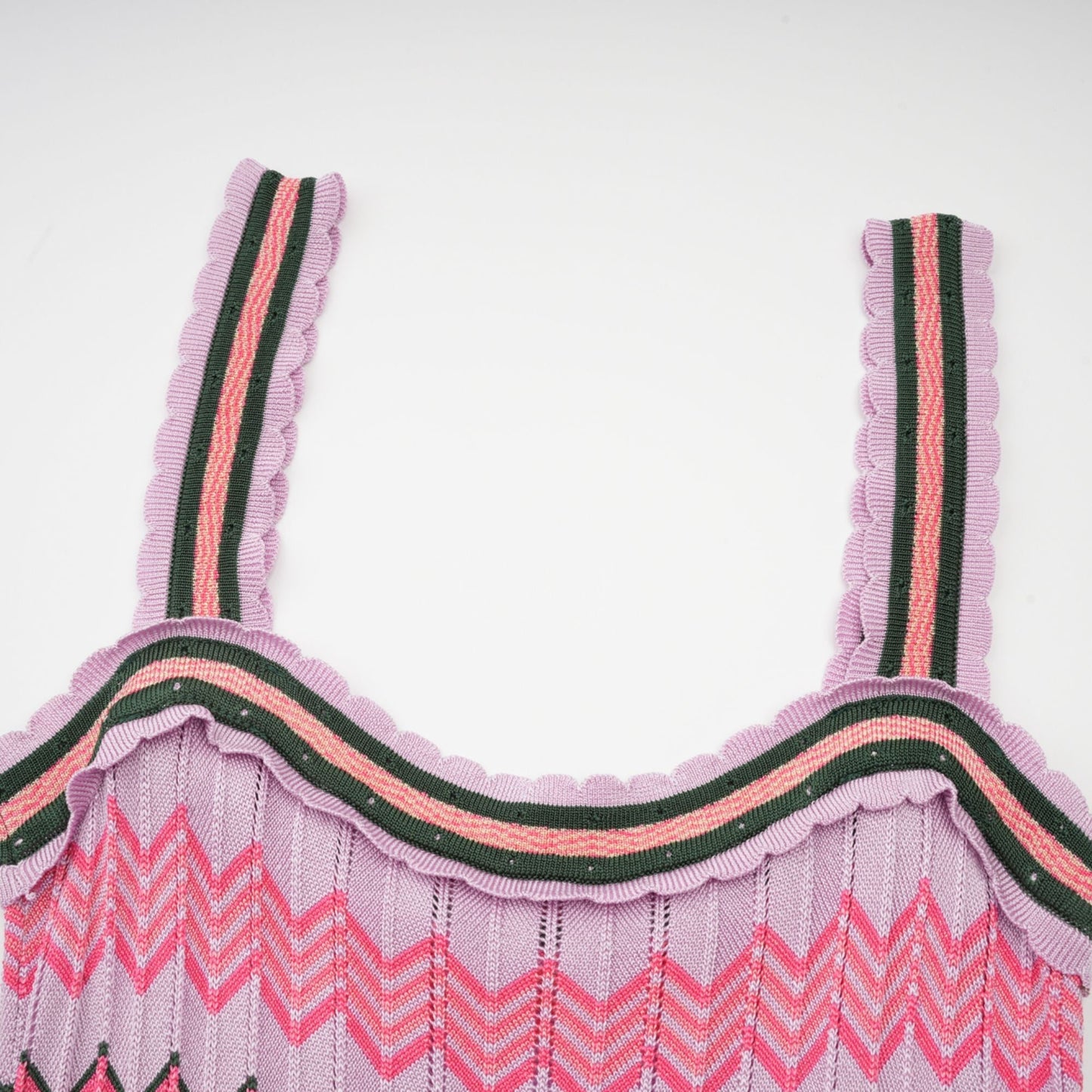 Multi-Color Knit Maxi Dress with Chevron Pattern for Women - Sabrina