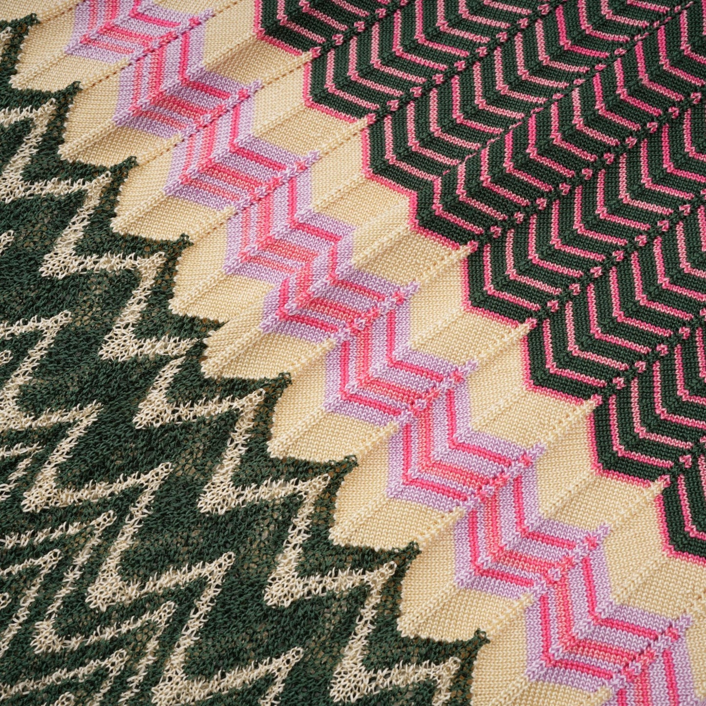 Multi-Color Knit Maxi Dress with Chevron Pattern for Women - Sabrina