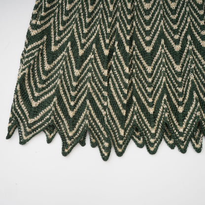 Multi-Color Knit Maxi Dress with Chevron Pattern for Women - Sabrina