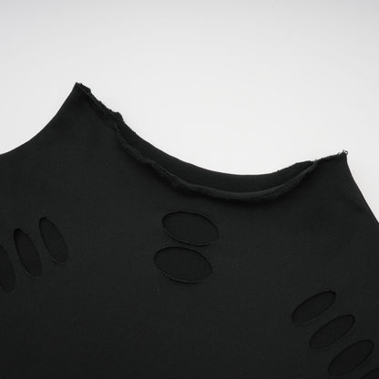 Black Cut-Out Bodysuit with Mesh Detail for Women - Rebecca