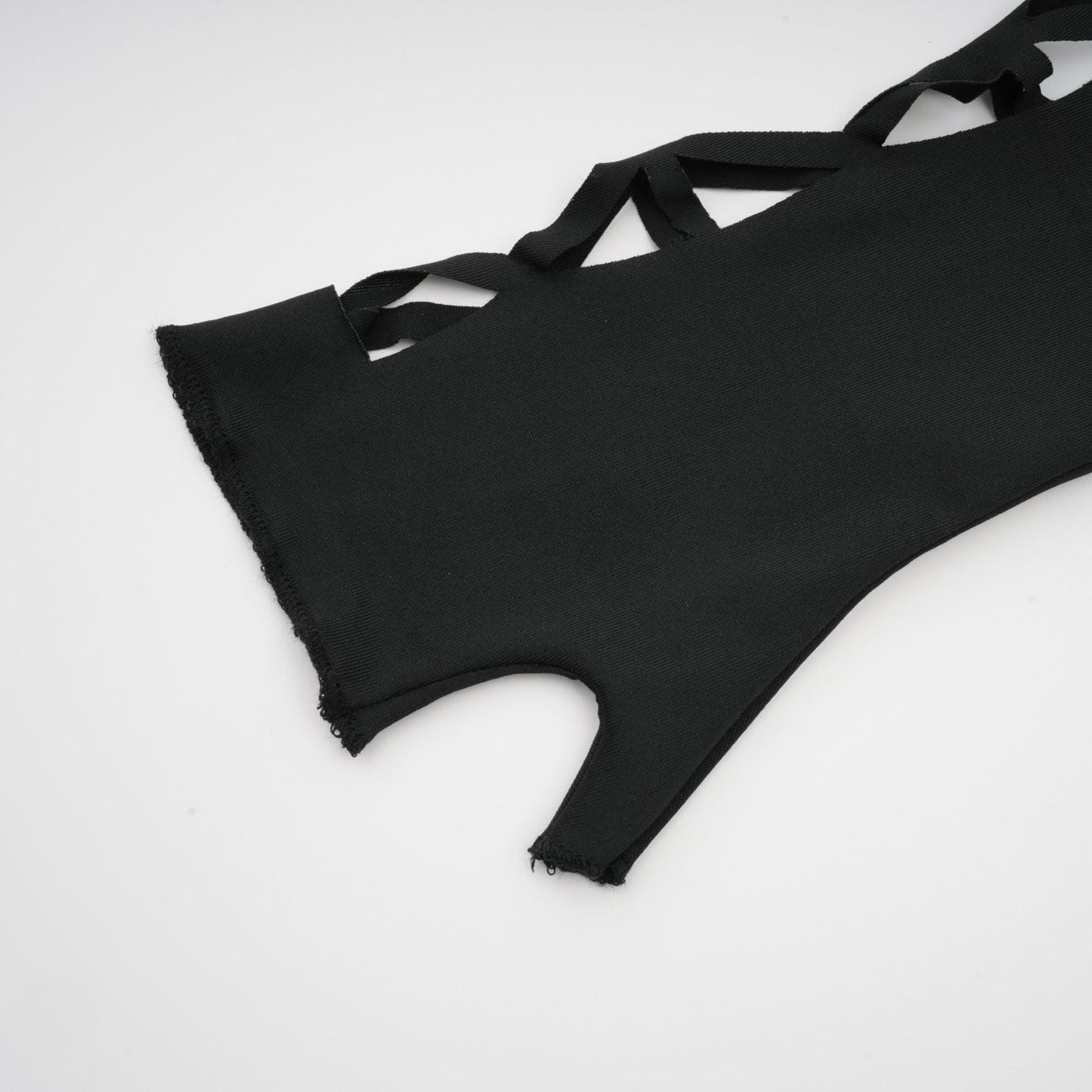 Black Cut-Out Bodysuit with Mesh Detail for Women - Rebecca