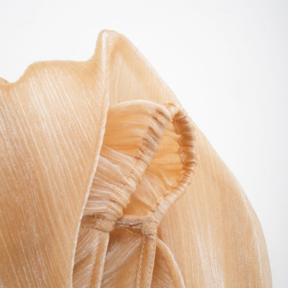 Golden Off-the-Shoulder Mini Dress with Crystal Embellishments for Women - Chiara